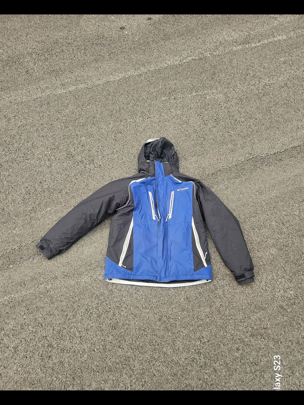 Columbia Interchange 3-in-1 Jacket Men’s M Blue Black Hooded Fleece Liner